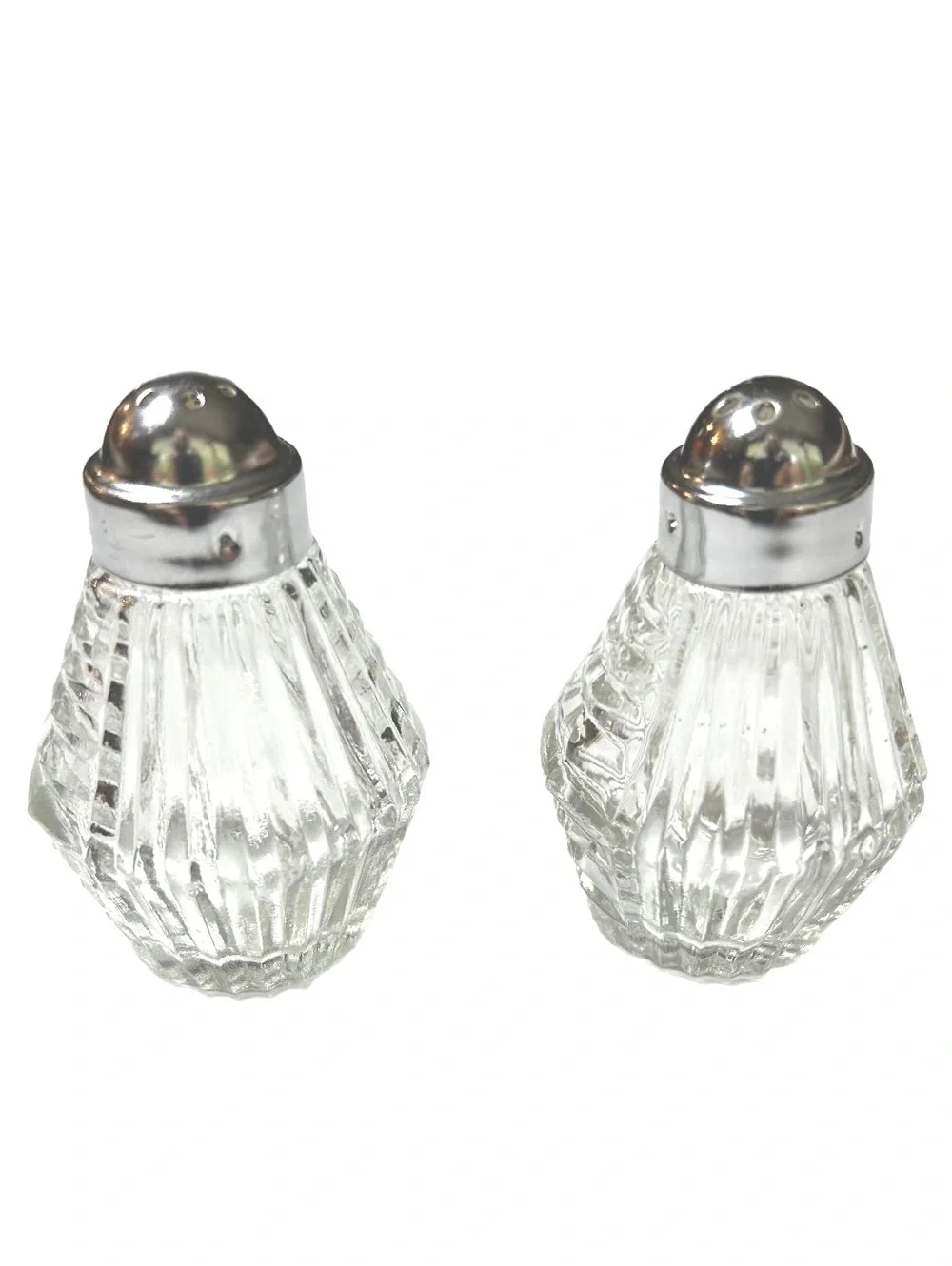 Anchor Hocking Art Deco glass salt and pepper shakers